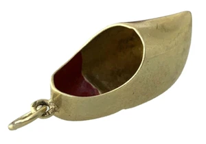 Traditional Japanese Clog / Shoe Pendant / Charm in 14k Solid Yellow Gold - Picture 1 of 10