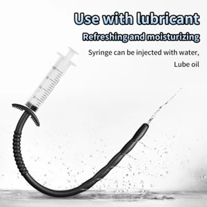 Lubricantes de inyección de jeringa de sonido dilatador hueco de uretra tapón de pene de silicona - Imagen 1 de 21