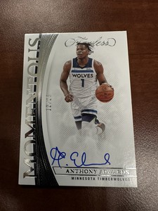 2021-22 Panini Flawless Momentous Autographs #60 Anthony Edwards Auto /25 Silver