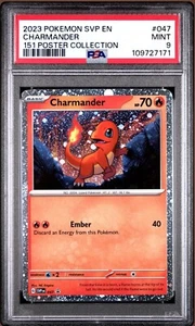 PSA 9 MINT Charmander 2023 Pokemon SVP EN 151 Poster Collection Promo - Picture 1 of 2