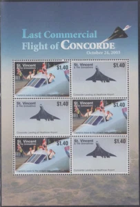 ST VINCENT Sc #3530-1 CPL MNH SHEETLET x 3 sets CONCORDE's LAST FLIGHT - Picture 1 of 1