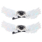 1 Pair Rhinestone Shoes Decor Goth Wing Shoe Charms Decorative Shoe Accessories