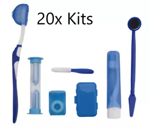 20 x KIT ORTHO ORTODONCIA CUIDADO ORAL LIMPIEZA hilo dental, cepillo de dientes de viaje, estuche EE. UU. - Imagen 1 de 7