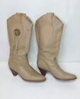 Ladies Flings Tan Genuine Leather Pointed Toe Western Boots Size 6.5 