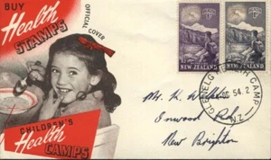 NEW ZEALAND 4 OCT 1954 HEALTH " HIKER " FDC USED - Picture 1 of 1