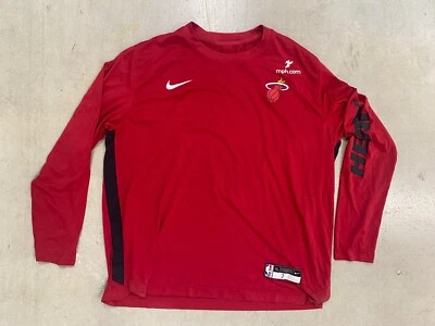 Kel'el Ware Miami Heat Nike 2024 Pre Game Warm Up Shirt Used - Image 1 of 4