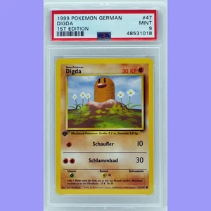 Pokemon 1st Edition Base Set German Diglett 47/102 PSA 9 MINT - Picture 1 of 4