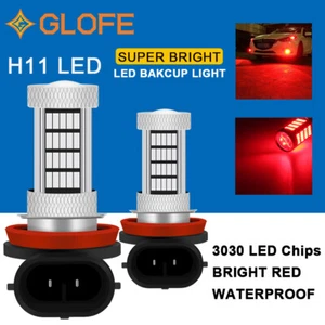 2X GLOFE H11 H16 H8 Ultra Rojo 92SMD LED Luz de conducción antiniebla Bombilla súper brillante DRL - Imagen 1 de 7