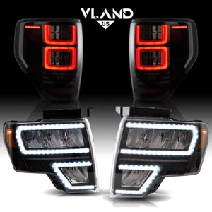 Faros LED COMPLETOS con animación + luces traseras ahumadas para Ford F-150 F150 2009-2014 - Imagen 1 de 24