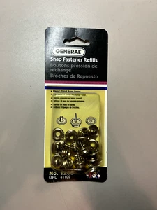 General Snap Fastener Refills Nickel Plated 6 sets No. 1268 - Picture 1 of 2