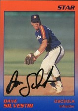 1989 Star Osceola Astros DAVE SILVESTRI Signed Card autograph AUTO YANKEES