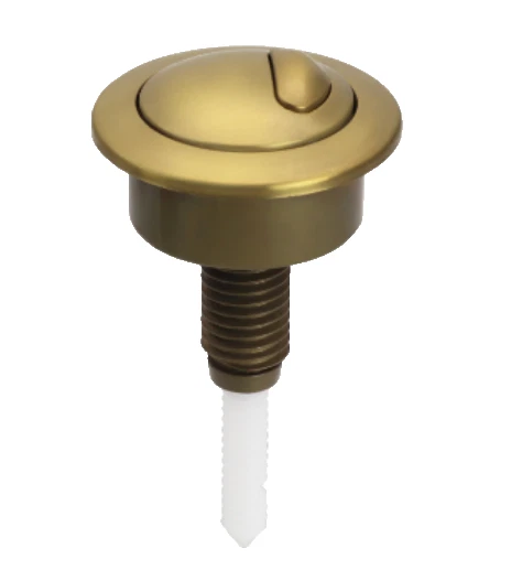 TAPS2TRAPS Brushed Brass Dual Flush Toilet Push Button Fits Siamp Optima 49 Twyford Vitra