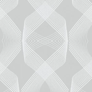 Erismann Natalia Geometric Wave Grey Wallpaper Glitter Textured Paste The Wall - Picture 1 of 6