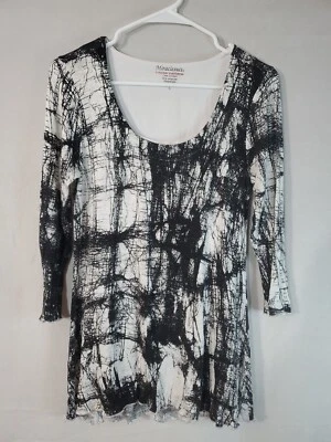 Traje Milagro Blusa Prendas moldeadoras Para mujer Talla Pequeña Pullover Negro Blanco Superposición Foto 1 de 4