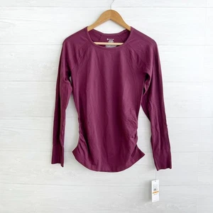 Neu mit Etikett Gaiam - Mauve Wine Warrior nahtloses Langarm-T-Shirt, M - Bild 1 von 9