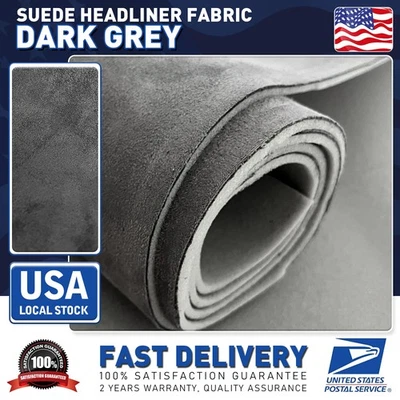 Repuesto de material de tela de techo de gamuza gris para Jeep Grand Cherokee 93-98 Foto 1 de 4