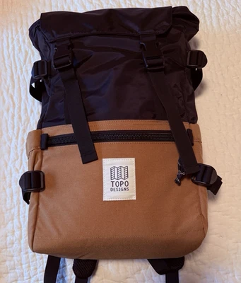 MOCHILA DE SENDERISMO TOPO DESIGNS "ROVER PACK CLASSIC" 20L NEGRA Y TOSTADA.  Usado en excelente estado! Foto 1 de 4