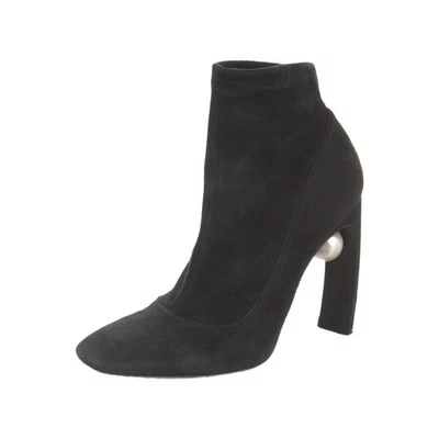 Nicholas Kirkwood Maeva Suede Pearl Ankle Booties Black Women’s Size 7 (EU 37) - Image 1 of 4
