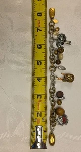 Chico's charm bracelet BEACH THEME Silver tone & bright colors. Magnetic Close - Picture 1 of 8