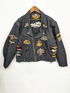 Chaqueta de lona Harley Davidson Heavy Duty 1993 vintage con alfileres y parches XL - Imagen 1 de 24