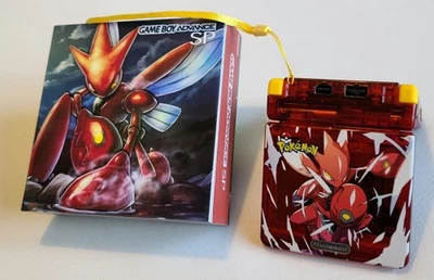 Nintendo Game Boy Advance SP Scizor Pokemon IPS Screen M2 Boxed Backlit Console - Image 1 of 4