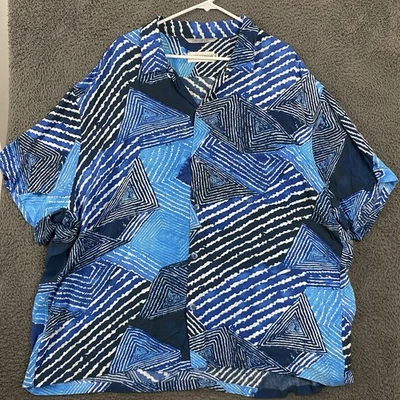 Jams World Hawaiian Shirt 100% Rayon Mens Size XXL Made In USA Geometric - Image 1 of 4