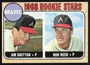 1968 Topps #76 Braves 1968 Rookie Stars Jim Britton/Ron Reed EX-EXMINT - Picture 1 of 2