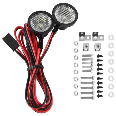 2 StüCk LED-Leuchten  Scheinwerfer Scheinwerfer für 1/10 RC Crawler Ca2656 - Bild 1 von 4