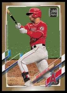 2021 Topps Gold #346 SN #/2021 Jose Iglesias Los Angeles Angels - Foto 1 di 2