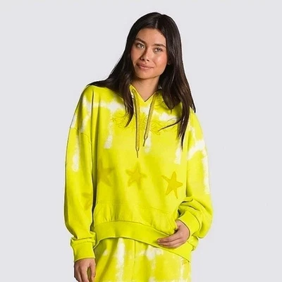 Vans Collina Strada Women XL Sweatshirt Hoodie Yellow Tie Die Neon 112025 - Image 1 of 4