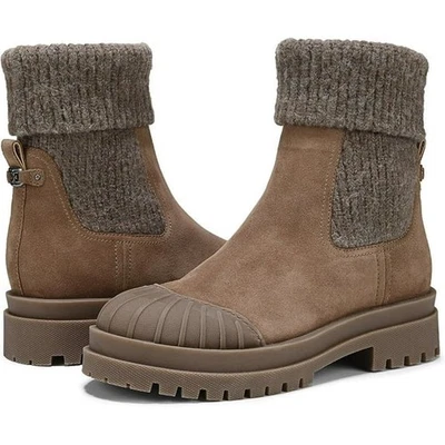 Sam Edelman Steele Knit Chelsea Boots Size 7.5 Sepia Taupe Suede Leather NEW - Image 1 of 4