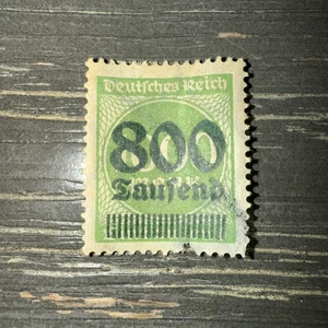 Vintage Deutsches Reich German Empire 1923 Stamps overprint 800 on 1000 Mark - Picture 1 of 2