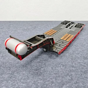 93CM Metal Trailer Lowboy Gooseneck for DIY 1/14 RC Truck Lorry Excavator Loader - Picture 1 of 6