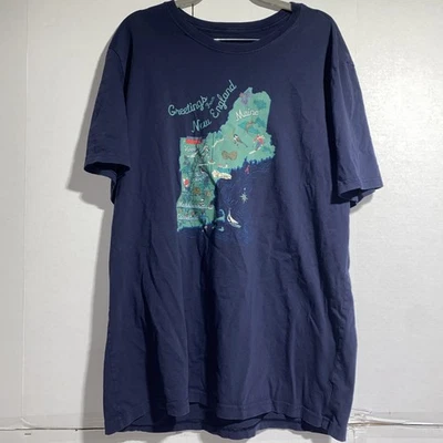 Camiseta EASTERN MOUNTAIN SPORTS Azul Marino Algodón Orgánico Talla XL Nueva Inglaterra Foto 1 de 4