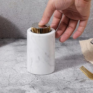 Fashion Toothpick Holder Natural Stone Crafting Storage Box Drawingroom Ornament - Picture 1 of 9