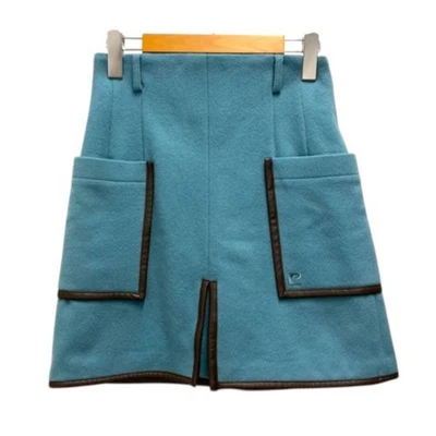 FRYID FRAY I.D x pierre cardin skirt trapezoidal wool piping logo Used cbcdad222 - Image 1 of 4