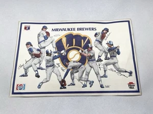 Vintage Collectible - 1978 Milwaukee Brewers placemat - MLB, Pizza Hut & Pepsi. - Picture 1 of 6