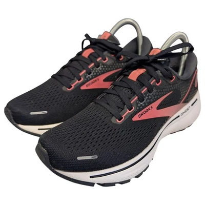 Brooks Ghost 14 Womens Neutral Cushioned Road Running Shoes Black Pink UK 6 B — 第 1/4 张图片
