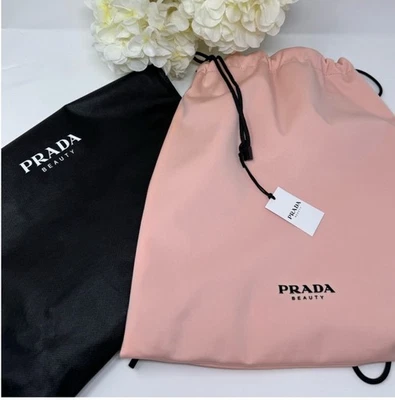 Prada Beauty Paradoxe Reversible Backpack Pink Black Satin Drawstring New GWP - Image 1 of 2
