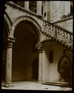 Magic Lantern Slide DALMATIA CROATIA NO31 RECTORS PALACE DUBROVNIK C1920 PHOTO - Picture 1 of 2