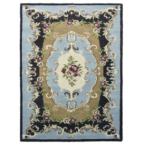 Victorian Style Aubusson All Sizes Area Rug Hand-tufted Wool Carpet