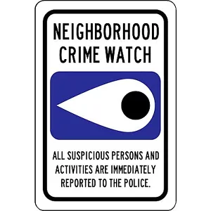 Orologio Crimine Quartiere Segnale di Sicurezza 8" x 12" Insegna Alluminio - Foto 1 di 1