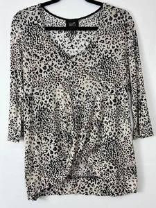 Prenda para el torso Anthropologie W5 para mujer con estampado de leopardo talla grande cuello cuchara - Imagen 1 de 3