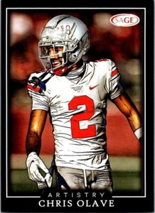 CHRIS OLAVE 2022 Sage Artistry Football #39 Rookie RC New Orleans Saints Ohio St