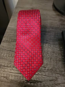 Nordstrom Herren Shop rot & blau geometrisches Muster 100 % Seide Krawatte 3 1/4" x 58 1/2" - Bild 1 von 6