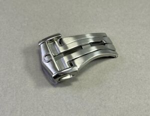 New 18mm Stainless Steel Deployment Clasp / Buckle For Omega. Brushed