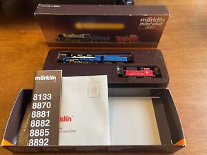 Z Marklin 8881 Pacific 4-6-2 B&O Locomotive & Tender & Caboose (Tested) LNIB