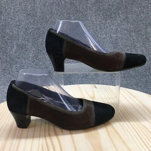 Munro American Heels Womens 9.5 Wide Pumps Casual Black Brown Gray Slip On - Picture 1 of 20