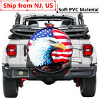 Spare Tire Cover 17" American Flag Eagle Wheel Waterproof Protector For Car Jeep