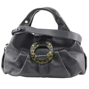 BVLGARI Chandra Handbag 2WAYShoulder black leather Women - Picture 1 of 10